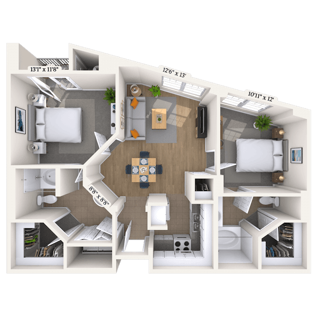 Floorplan image of unit 519