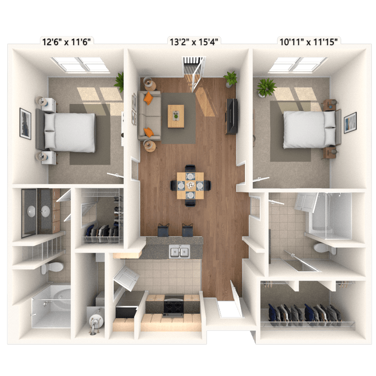 Floorplan image of unit 670