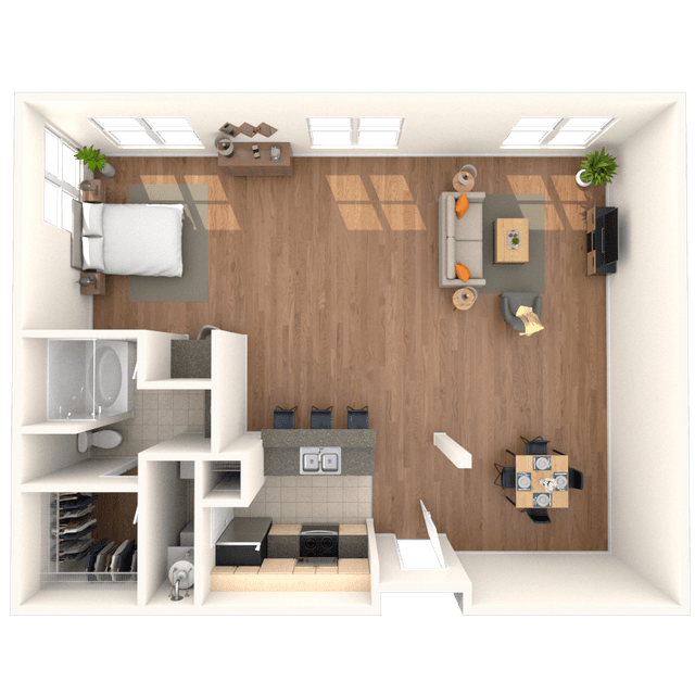 Floorplan image of unit 1105