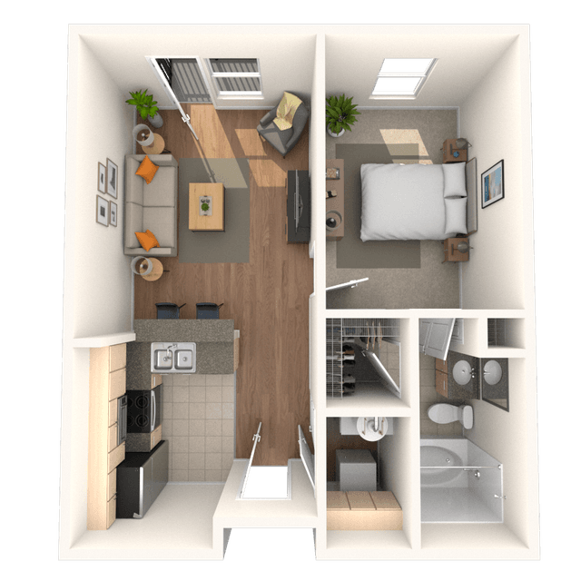 Floorplan image of unit 203