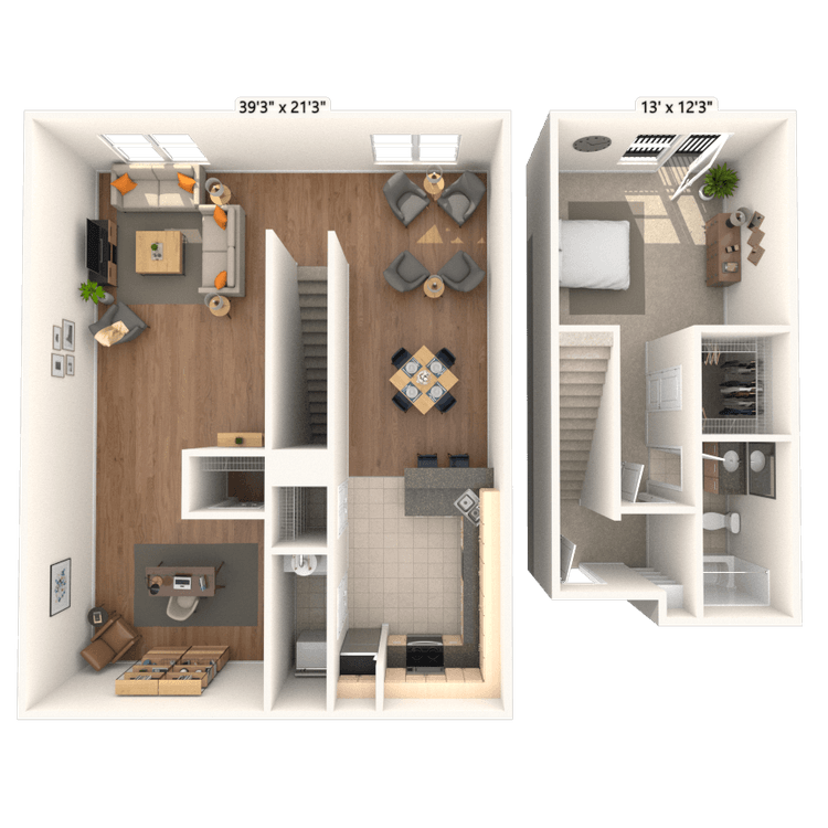 Floorplan image of unit 717