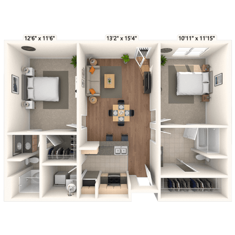 Floorplan image of unit 625