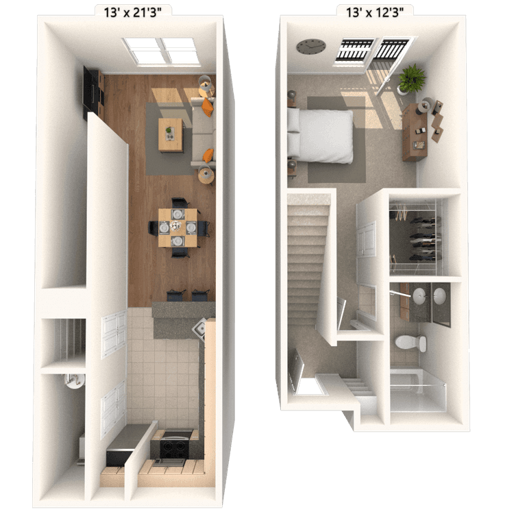Floorplan image of unit 729