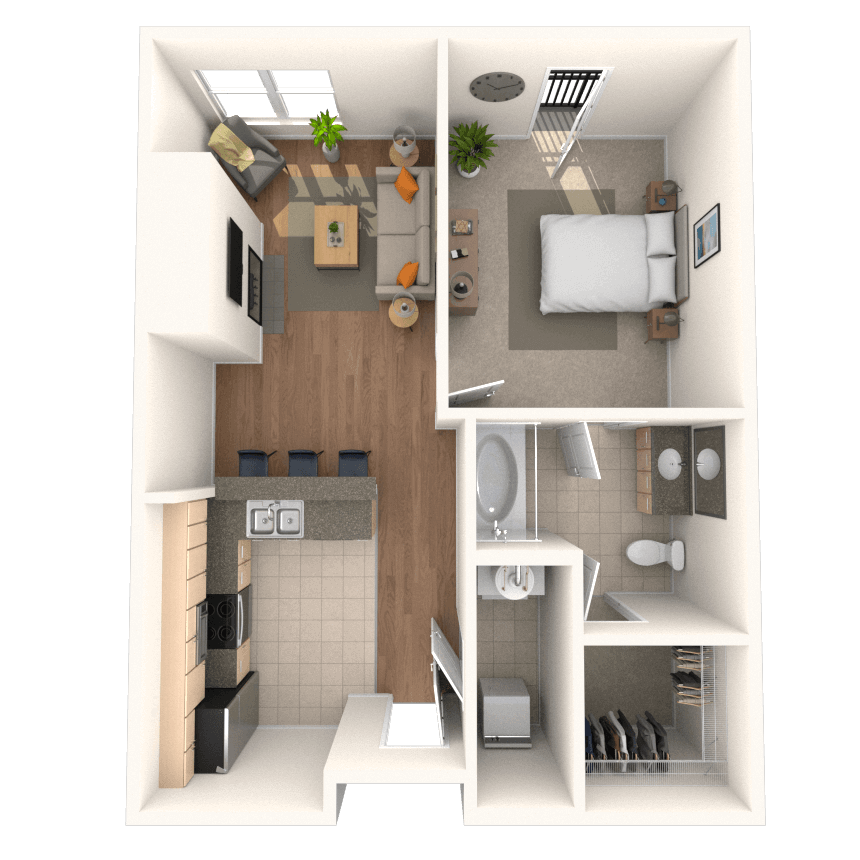 Floorplan image of unit 749