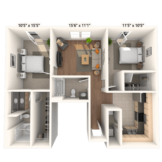 Floorplan image of unit 755