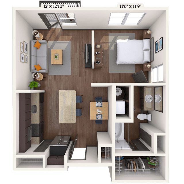 Floorplan image of unit 1203