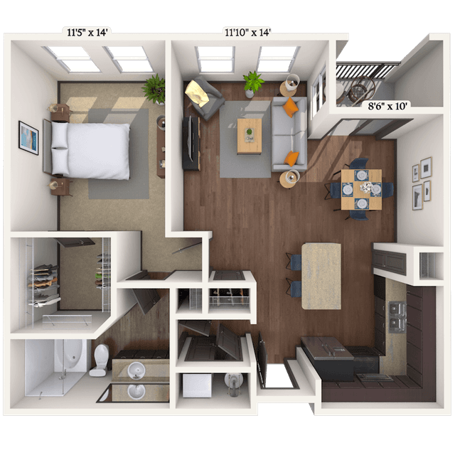 Floorplan image of unit 2221