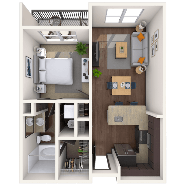 Floorplan image of unit 2306