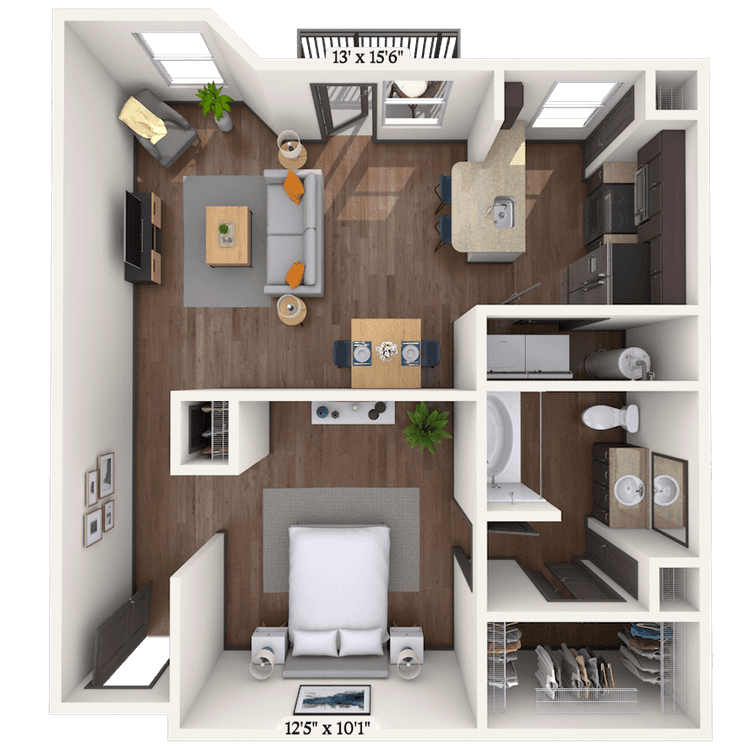 Floorplan image of unit 2320