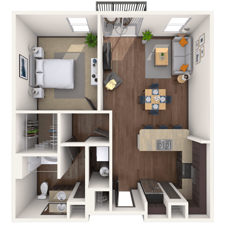 Floorplan image of unit 3307