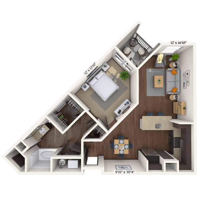 Floorplan image of unit 3443