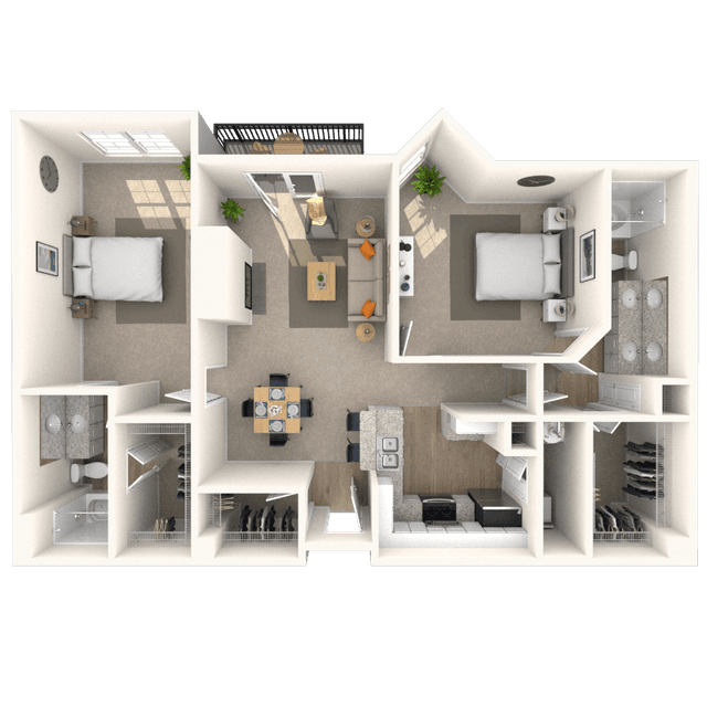 Floorplan image of unit 2105