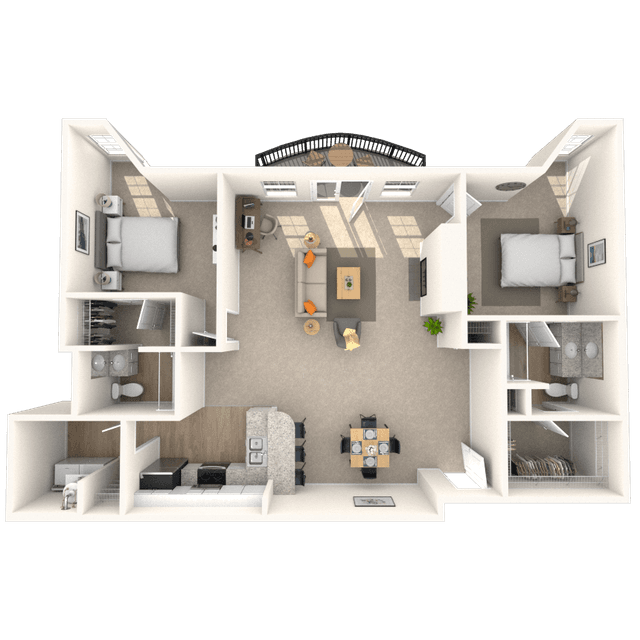Floorplan image of unit 3401
