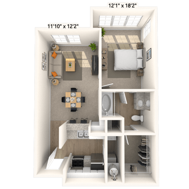 Floorplan image of unit 2930