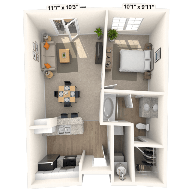Floorplan image of unit 2635