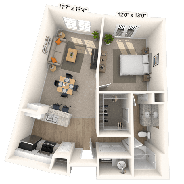 Floorplan image of unit 3506
