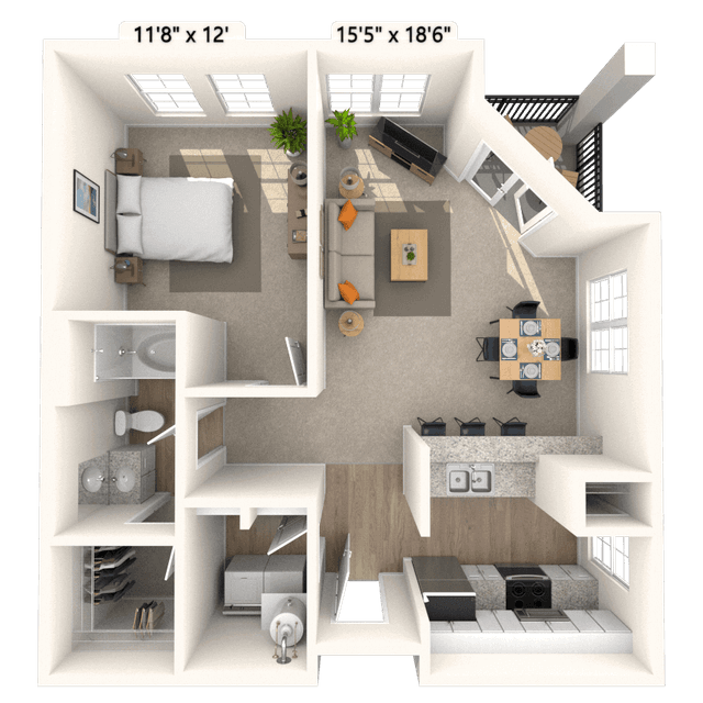Floorplan image of unit 3232