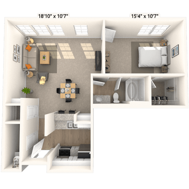 Floorplan image of unit 3630