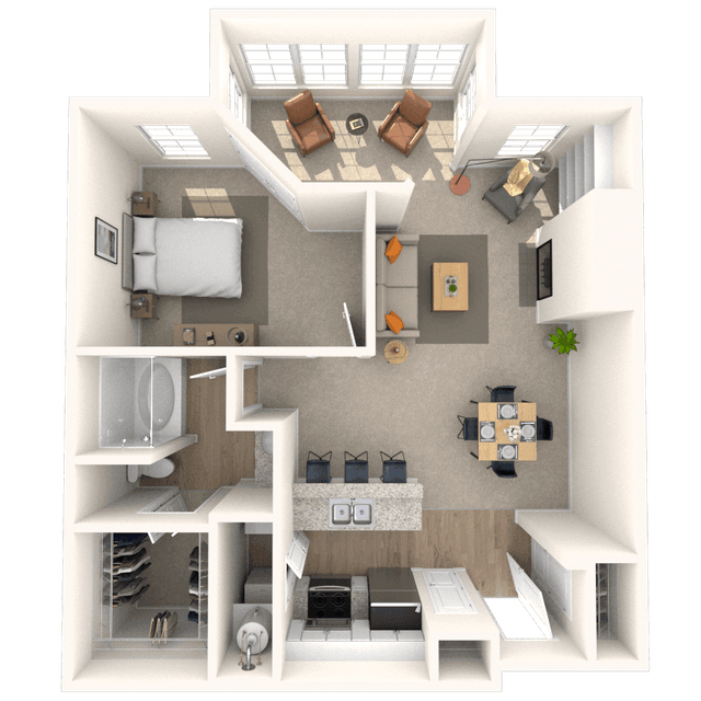 Floorplan image of unit 3742