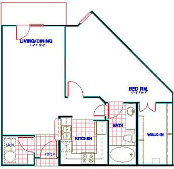 Floorplan image of unit 1323