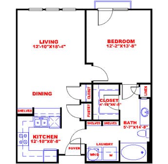 Floorplan image of unit 1946