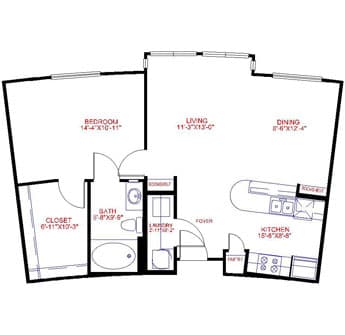 Floorplan image of unit 2503