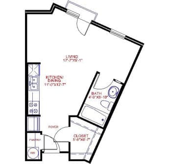 Floorplan image of unit 2725