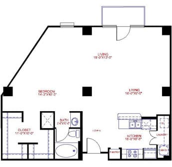 Floorplan image of unit 2835
