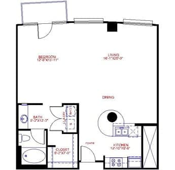 Floorplan image of unit 2839