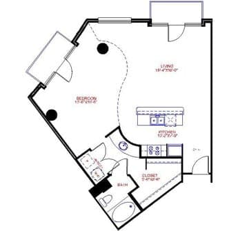 Floorplan image of unit 2840