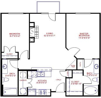 Floorplan image of unit 3509