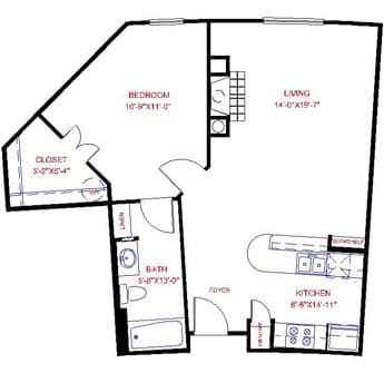 Floorplan image of unit 3639