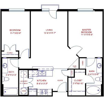 Floorplan image of unit 3658