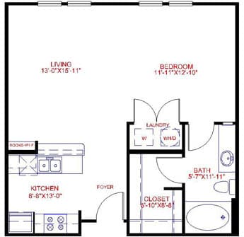 Floorplan image of unit 3812