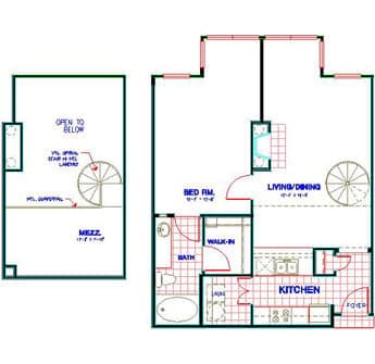 Floorplan image of unit 4306