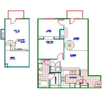 Floorplan image of unit 4343