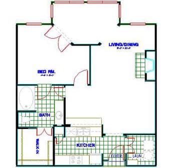 Floorplan image of unit 4346