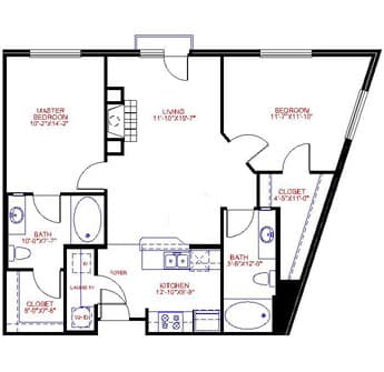 Floorplan image of unit 4430