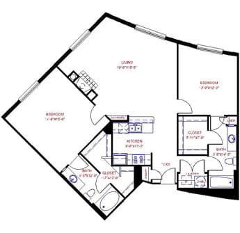 Floorplan image of unit 4646