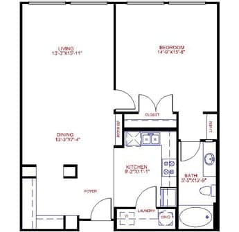 Floorplan image of unit 4743