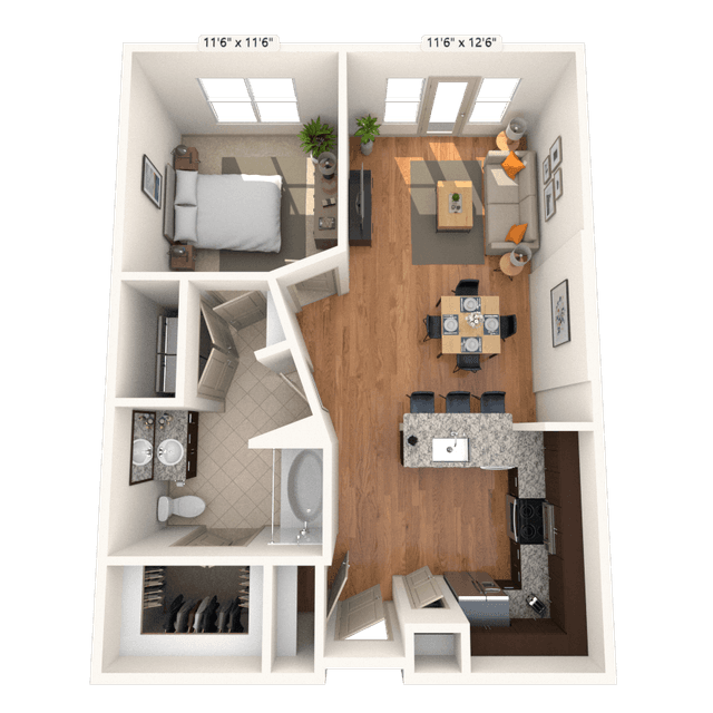 Floorplan image of unit 5126