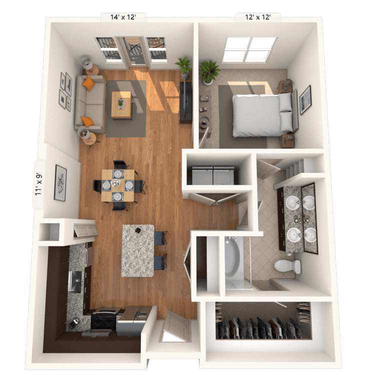 Floorplan image of unit 4120
