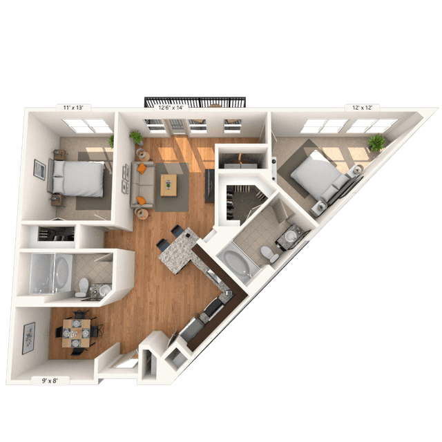 Floorplan image of unit 3101
