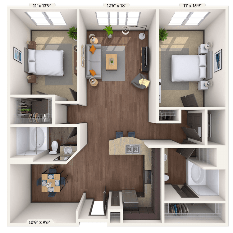 Floorplan image of unit 3146