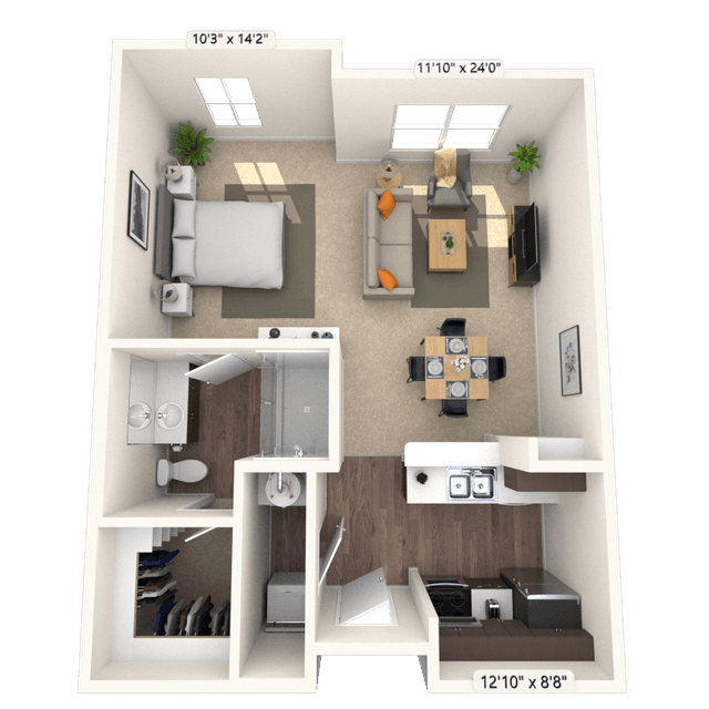Floorplan image of unit 4217