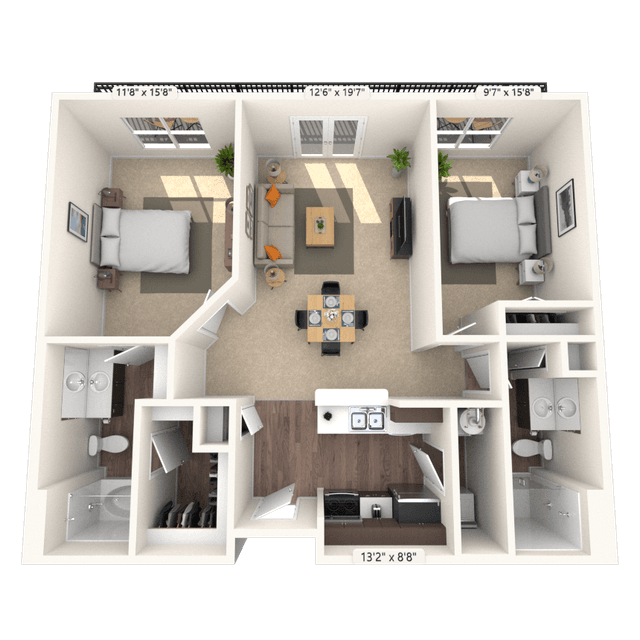 Floorplan image of unit 3346
