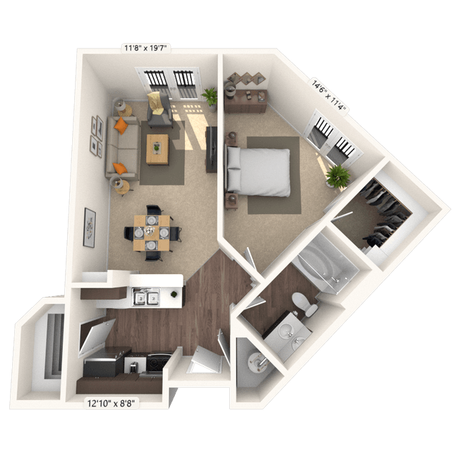 Floorplan image of unit 3333