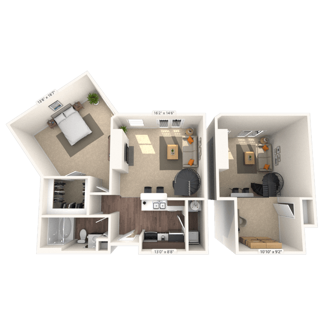 Floorplan image of unit 4136
