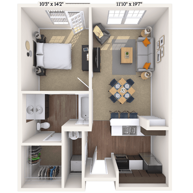 Floorplan image of unit 2160