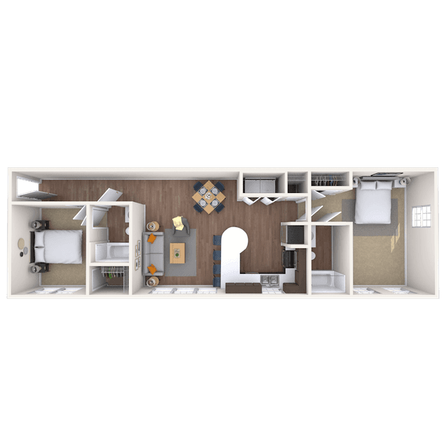Floorplan image of unit 417